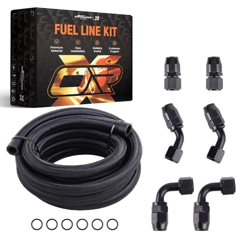 maXpeedingrods 10AN 12FT Fuel Line Kit, Nylon Braided CPE Fuel Line Hose - size: 10AN 12FT -7