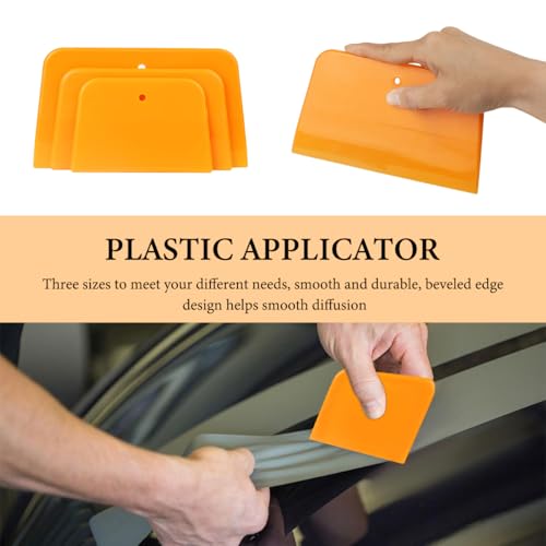 5PCS Body Filler Mixing Board with Spreaders, 14.5x10 Inch Mixing Pad with 4, 5, 6 inch Body Filler Spreaders, Plastic Palette Scrapers for Automotive Fillers Putties Glazes