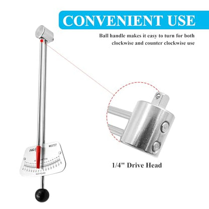 1/4-inch Drive Beam Torque Wrench - 0-80 Inch/Pounds and 0-9 Newton