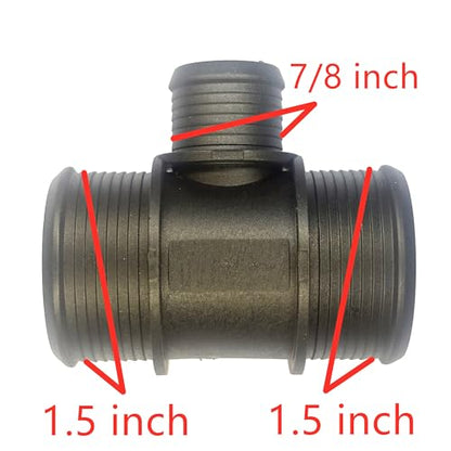 1.5"-1.5"-7/8",Coolant Hose Connector Tee,Radiator Water Pipe 3-Way Fiiting