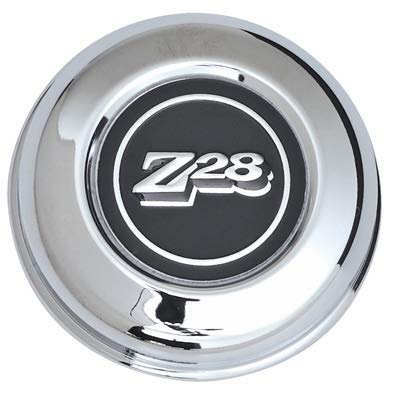General Motors GM Restoration Set of 4 New 5 Spoke Mag Wheel Chrome Stainless Metal Center Caps Replacement for 1970-1981 Chevrolet Camaro Z28