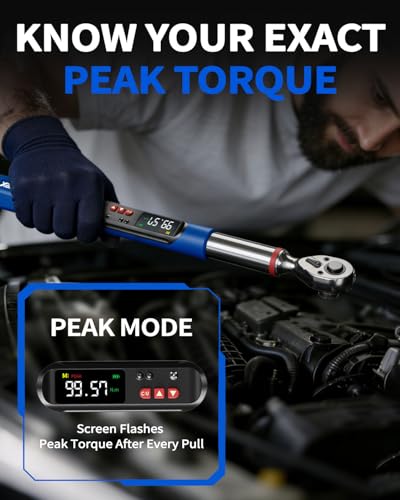 Digital Torque Wrench, 3/8 Inch Drive Precision Torque Wrench