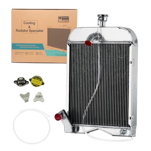 3Rows Auminum Radiator Compatible with Ford 2N 8N 9N 789 790 791 Tractor Radiator Ford 8N 9N 2N Replacemnet Tractors Radiator #8N8005
