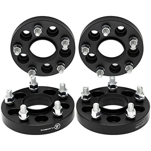 Black Forged 5x110 Hubcentric Wheel Spacers 20mm with 12x1.5 Studs Compatible with Jeep Ch-Evy 5 Lug for 2015-2022 Renegade Cherokee KL | 2017-2022 Compass MP | Dart Malibu HHR - Pack of 4 - size: 20MM - Pack of 4