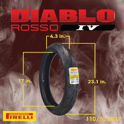 Pirelli Diablo Rosso IV 110/70-17 54W Front Motorcycle Tire - size: 110/70 ZR 17 54W
