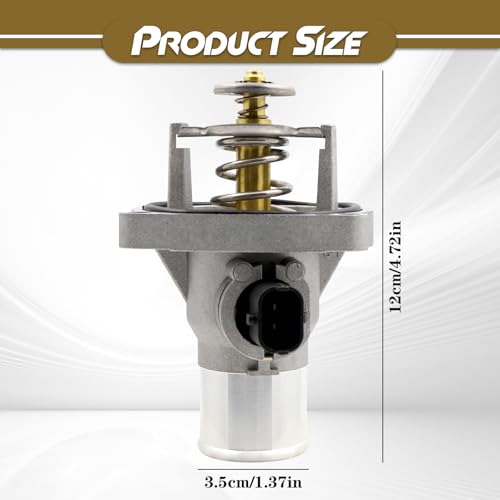 Upgrade Aluminium Thermostat Housing Assembly, Compatible with Chevy Aveo Aveo5 2009-2011, Cruze 2011-2016, Sonic 2012-2018, Trax 2013-2020, Pontiac G3 2009-2010, L4 1.6L/1.8L, Replaces# 55564891