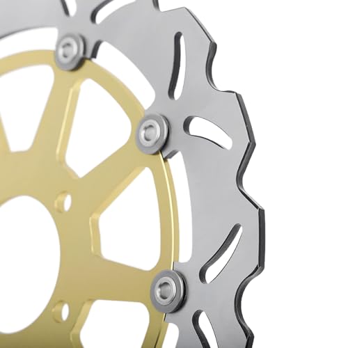 Front Rear Brake Disc Rotors Pads for Suzuki GSXR 1000 2001 2002 - color: Gold