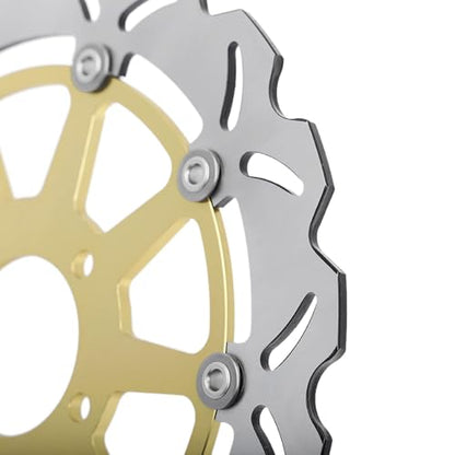 Front Rear Brake Disc Rotors Pads for Suzuki GSXR 1000 2001 2002 - color: Gold