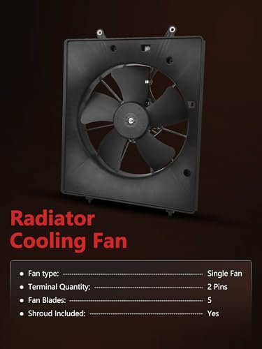 Engine Radiator Cooling Fan Assembly for Honda Pilot 2003 2004 Acura MDX - style: Honda Pilot 2003-2008