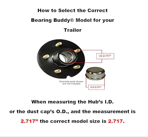 Bearing Buddy Model 2717 Stainless Steel Wheel Bearing Protectors w/ 23Bra