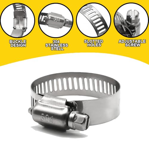 5/8 Heater Hose 20FT Radiator Coolant Fuel Line - 100 PSI Working Pressure for Automotive Heating Systems with Clamps - size: 5/8 inch 10 ft with Clamps