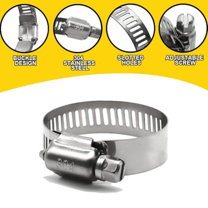 5/8 Heater Hose 20FT Radiator Coolant Fuel Line - 100 PSI Working Pressure for Automotive Heating Systems with Clamps - size: 5/8 inch 10 ft with Clamps