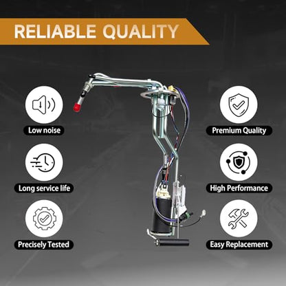 Fuel Pump Compatible with Chevrolet Chevy GMC Pickup C1500 C2500 C3500 K1500 K2500 K3500 5.0L 5.7L 7.4L V8 4.3L V6 1996-1997 Replace E3622S with Seal Ring - color: E3622S