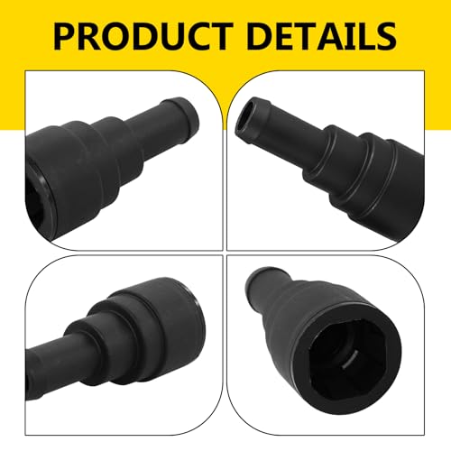 2 PCS Automotive Heater Hose Fittings, Coolant Connectors, Quick Connect Hose Connection Parts, Compatible with Buick GMC Chevrolet Ford Lincoln 15032062 15151873 15151875 (Black)