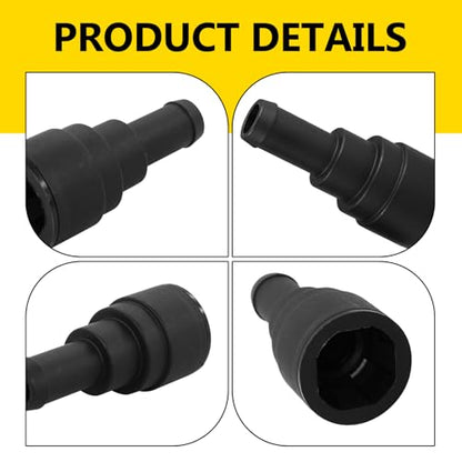 2 PCS Automotive Heater Hose Fittings, Coolant Connectors, Quick Connect Hose Connection Parts, Compatible with Buick GMC Chevrolet Ford Lincoln 15032062 15151873 15151875 (Black)
