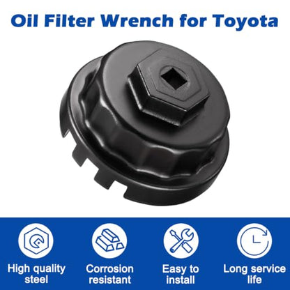 Oil Filter Wrench 64mm 14-Flute for Toyota Lexus Scion with 4 Slots