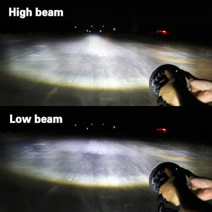 SKTYANTS 5 3/4 5.75" Inch LED Headlight Motorcycle High Low Beam with 5.75 Inch Housing Bucket Compatible with FXWG FXDWG FXST (Black) - color: Black-B