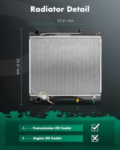 SCITOO 2087 Radiator Fit 1999-2002 for Chevrolet for Tracker 1.6L - size: 2087