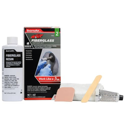 Bondo Fiberglass Resin Repair Kit, 00420, 0.45 Pint - size: 1 Count (Pack of 1)