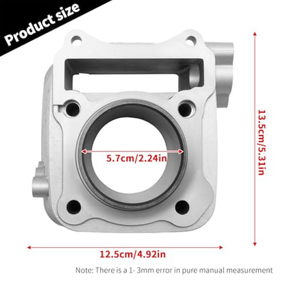57MM 125cc Cylinder Piston Ring Gasket Kit, Replacement for Suzuki DR-Z125 DRZ125 1994-2021, Replacement for Kawasaki KLX125 KLX 125 2003-2006