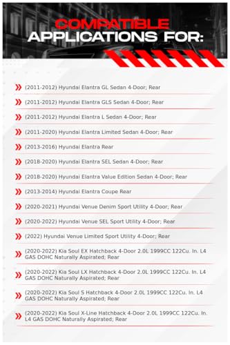 R1 Concepts Rear Brake Kit Fits 2011-2020 Hyundai Elantra - size: WFWH1-03080| 10.3" Rear