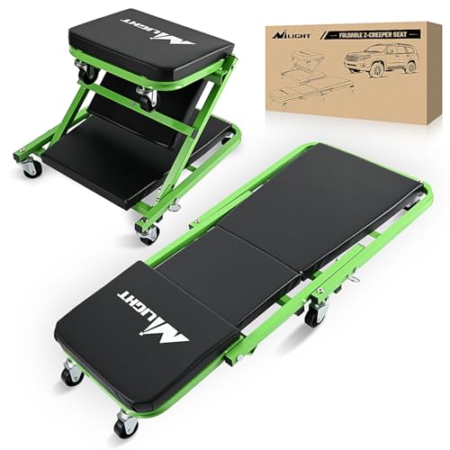 Nilight 36" Z Creeper 2-in-1 Rolling Folding Car Seat - color: Green