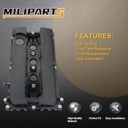 Engine Valve Cover Compatible with Chevy Cruze 2010-2016 Aveo Aveo5 2009-2011 Sonic 2012-2018 Trax 2013-2020 Pontiac G3 2009-2010 1.6L 1.8L Replace 55564395