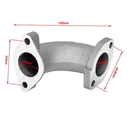 HIAORS 26mm Intake Manifold for Lifan Zongshen YX SSR Apollo Dirt Bike ATV
