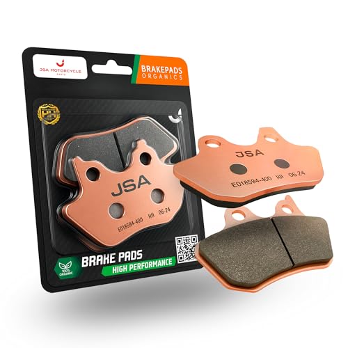 JSA Brakes 400 HH Front or Rear Motorcycle Brake Pads, Premium Harley Davidson Brake Pads Set, Organic Component, OEM Replacement for Street Glide, Sportster, Softail, Road Glide – FA400