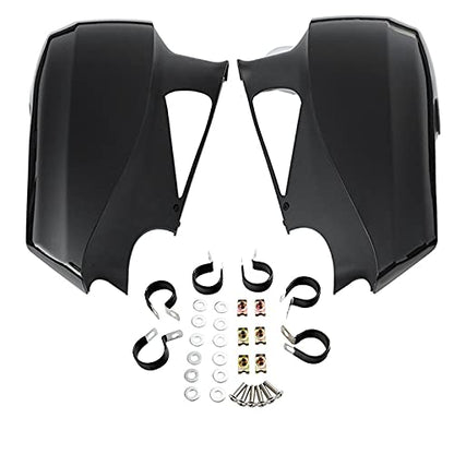 TCT-MOTORPARTS Mustache Engine Guard Highway Crash Bar+ Vivid Black Lower Fairing Kit Fit for Indian Chieftain 2017-2018 Roadmaster 2023-2025 Springfield Dark Horse - color: Black Crash Bar+Vivid Black Fairing
