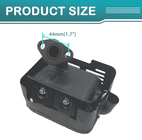 Mini Bike& Go Kart Exhaust Muffler with Deflector for Coleman KT196 CT200U, CT200U-EX,BT200X,Axis 200 Baja MB200 MB165 Doodlebug Small Engine Muffler 196cc 212cc Silencer
