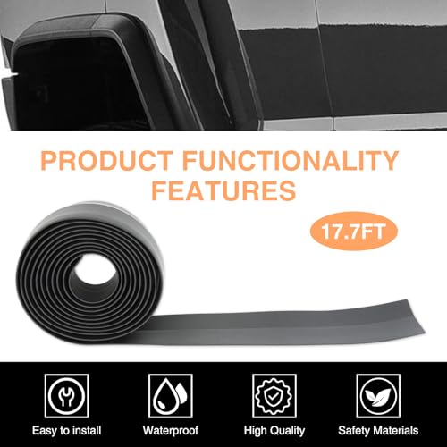 DREAMOTOR Fender Flares Flexible Rubber 2-Inch Fender Extension Wheel Arch PVC Trim Compatible with Jeep Wrangler TJ JK Gladiator Ford F-150 Dodge Ram 1500 Can am Maverick Off-Road SUV Truck Pickup - style: Style 1