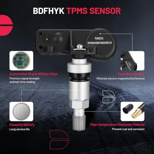 BDFHYK 315MHz TPMS Sensor Compatible with Chevy GMC Buick, Compatible with Cadillac Pontiac SAAB, Tire Pressure Monitoring System (TPMS) Sensors Replace# 13586335, 13581558, 15922396 Aluminum 4pcs - style: 159210132
