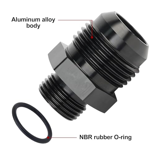EVIL ENERGY 12AN Flare to AN8 ORB Male O-Ring 2PCS Fitting Adapter - size: 8AN ORB to 12AN