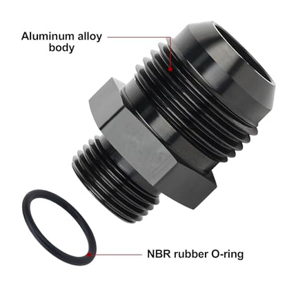EVIL ENERGY 12AN Flare to AN8 ORB Male O-Ring 2PCS Fitting Adapter - size: 8AN ORB to 12AN