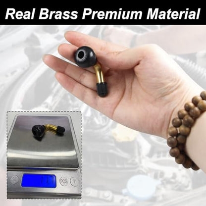 8Pcs Tubeless Tire Valve Stem PVR70, 90 Degree Brass Stem Valve - size: PVR70