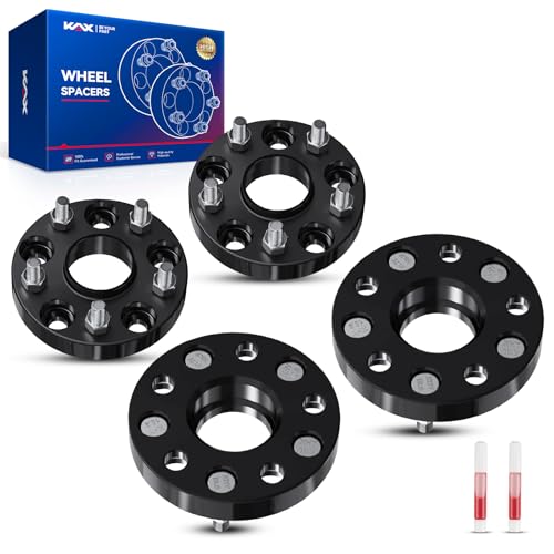 KAX 5x4.5 Hub-Centric Wheel Spacers 1 inch fit for Toyota RA-V4 - color: Black, size: 5x4.5" -60.1mm- M12x1.5- 1" thick