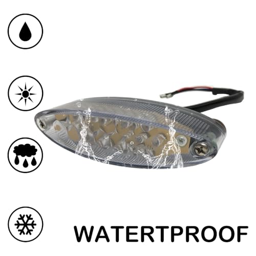 Universal 12V 28LEDs Motorcycle Brake Warning Tail Light - color: Clear