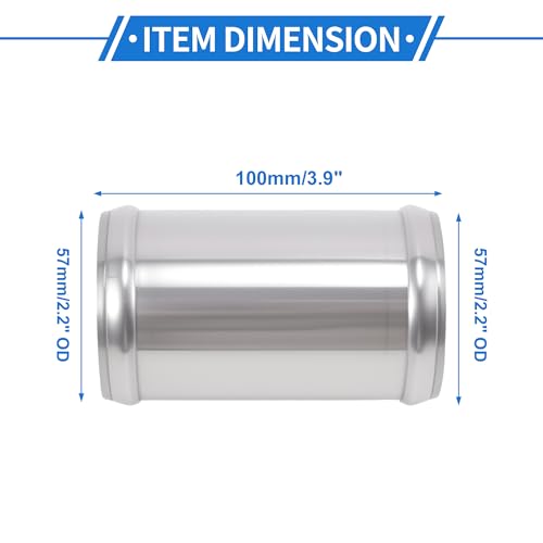 2.25" OD 0° 6063 Aluminum Alloy Tube Intercooler Pipe 4" Length - size: 2.25"OD 4"Length