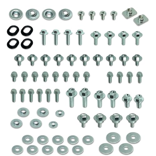 Specbolt Body Plastics Kit for KX250F KX450F Four Stroke Kawasaki Dirt Bikes: Fender Seat Radiator Shrouds Side Panels Number Plates & Fork Guard Fasteners 250F 450F KX250X KX450X KX 450 250 KXF