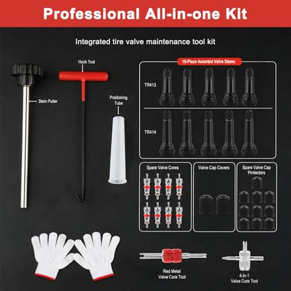 Tire Valve Stem Core Tool Kit for Car Truck ATV Lawn Mower