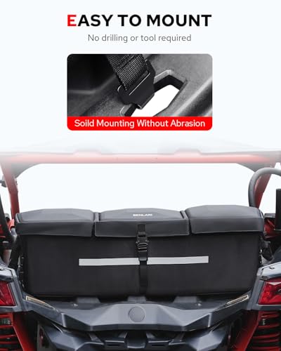 Benlari 53L Can Am X3 Rear Storage Box, ATV Storage Bags Waterproof, ATV Cargo Bag with Cooler Compatible with Can-Am Maverick X3 Sport Commander Outlander Renegade,Replacement for 715002923