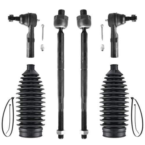 6pcs Front Steering Kit Tie Rod End Inner and Outer and Boots for RWD Chrysler 300 2005-2010 and RWD Dodge Challenger Charger Magnum 2005-2010