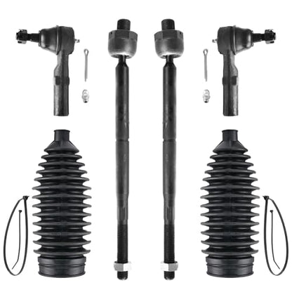 6pcs Front Steering Kit Tie Rod End Inner and Outer and Boots for RWD Chrysler 300 2005-2010 and RWD Dodge Challenger Charger Magnum 2005-2010