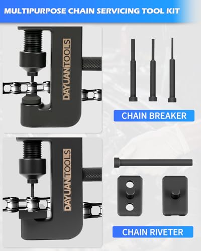 DAYUAN Motorcycle Chain Breaker Set, Chain Cutter and Riveter Kit Blue Case - color: Blue