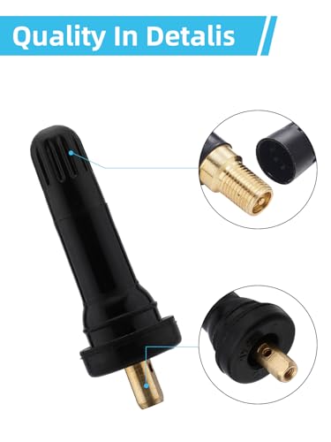 TAUTOY 100 PCS TPMS 17-20008 Snap-in Tire Pressure Sensor Valve Stem 2005-2016 for Jeep Ford Chevrolet/Chevy Dodge Chrysler Buick Ram Cadillac Pontiac Subaru Lincoln Saturn Hyundai,20008 20018