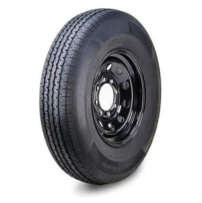 Free Country Trailer Tire Wheel ST225/90R16 14-Ply G 127L 8X6.5" Black Mod - size: ST225/90R16 /8x6.5