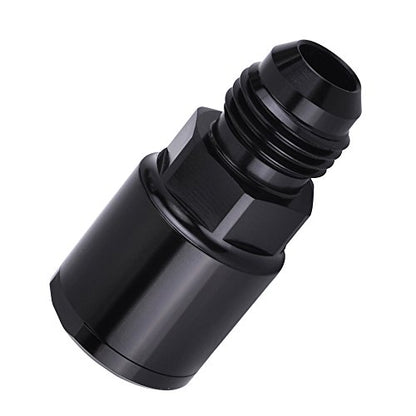 SYKRSS Aluminum 6AN Male Flare to 5/16 SAE Quick Disconnect Female EFI Fitting Adapters Black