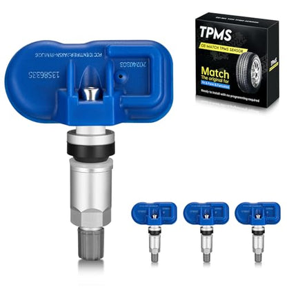 BDFHYK 315MHz TPMS Sensor Compatible with Chevy GMC Buick, Compatible with Cadillac Pontiac SAAB, Tire Pressure Monitoring System (TPMS) Sensors Replace# 13586335, 13581558, 15922396 Blue 4pcs - style: 25920615