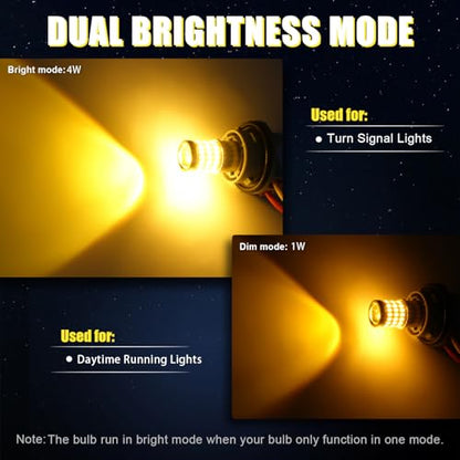 iBrightstar 7443 LED Bulb Amber, 7440 LED Turn Signal Bulbs Super Bright for Vehicle Blinker Lights and Turn Signal Lights, 2 Pack - color: Amber, size: 7443